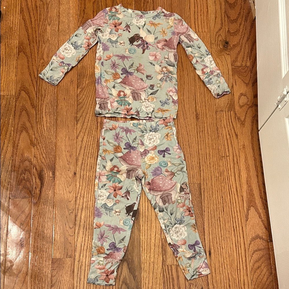 Posh Peanut Faye Fairy Print Pajamas Set-2T